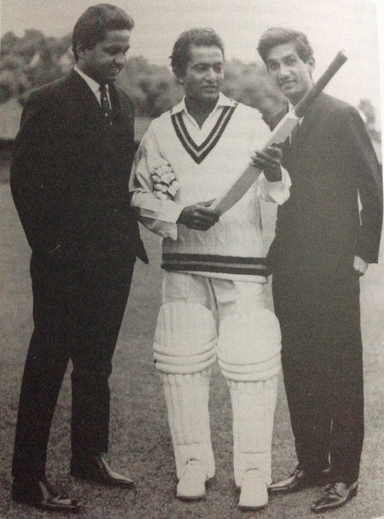 Family conference: Mushtaq, Hanif and a youthful Sadiq Mohammad pictured during the Pakistan tour of England, 1967. (Source: ‘The Pakistani Masters’ by Bill Ricquier)